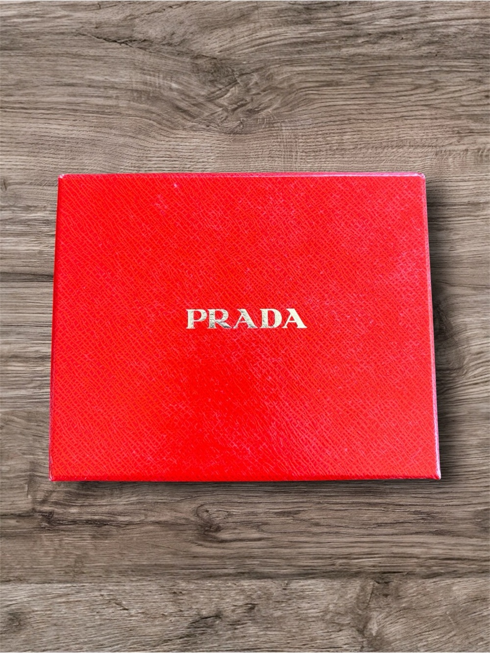 PRADA Authentic Red Saffiano Luxury Presentation Gift Storage Box Set